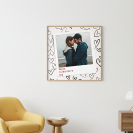 Happy Valentines Day Modernes, stilvolles Romantis Fotodruck