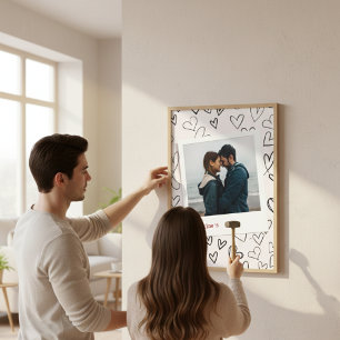 Happy Valentines Day Modernes, stilvolles Romantis Fotodruck