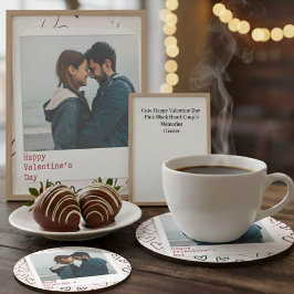 Happy Valentines Day Modernes, stilvolles Romantis Getränkeuntersetzer