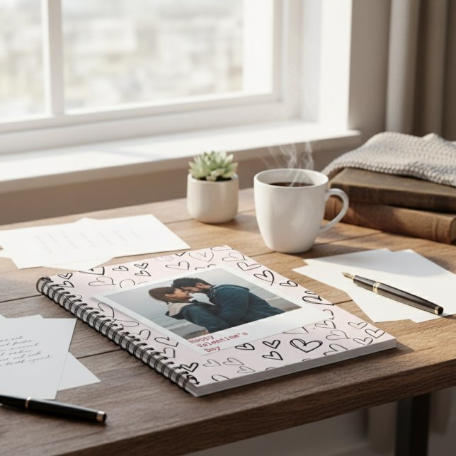 Happy Valentines Day Modernes, stilvolles Romantis Notizblock (Von Creator hochgeladen)