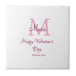 Happy valentine's day monogram pink name love girl fliese