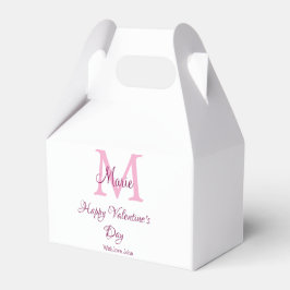 Happy valentine's day monogram pink name love girl geschenkschachtel