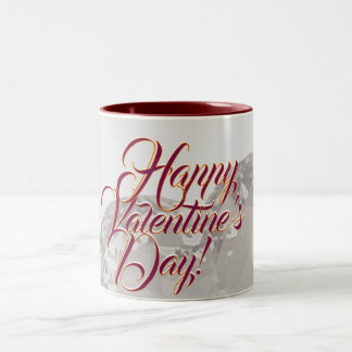 Happy Valentine's Day Mug Zweifarbige Tasse