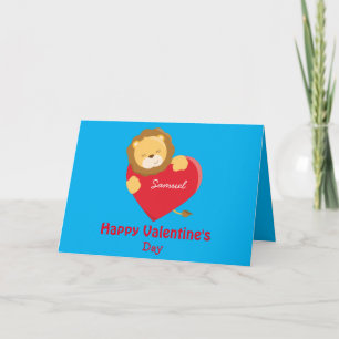 Happy Valentine's Day My Son Lion Thema Karte