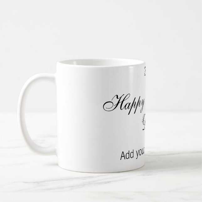 Happy Valentine's day name date message simple ele Kaffeetasse (Links)