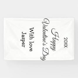 Happy Valentine's day name love simple year stylis Banner