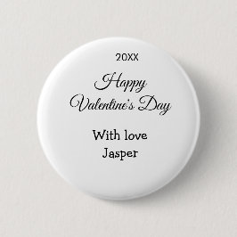 Happy Valentine's day name love simple year stylis Button