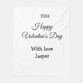 Happy Valentine's day name love simple year stylis Fleecedecke