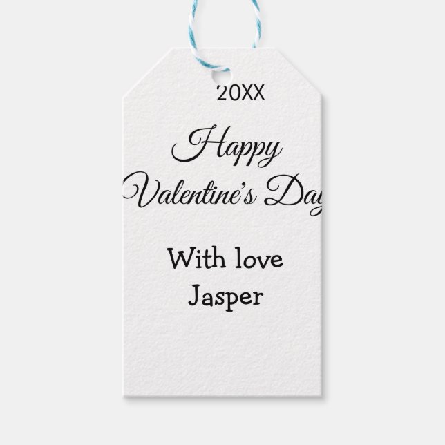 Happy Valentine's day name love simple year stylis Geschenkanhänger (Vorderseite)