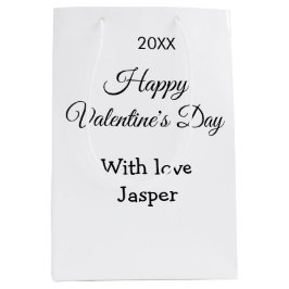 Happy Valentine's day name love simple year stylis Mittlere Geschenktüte