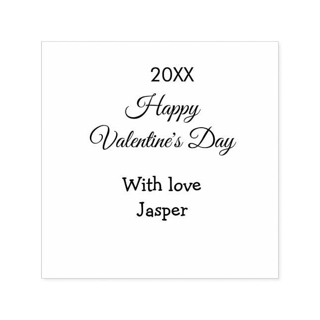 Happy Valentine's day name love simple year stylis Permastempel (Design)