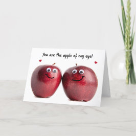 Happy Valentines Day Niedlich Apple Couple Spaß Feiertagskarte