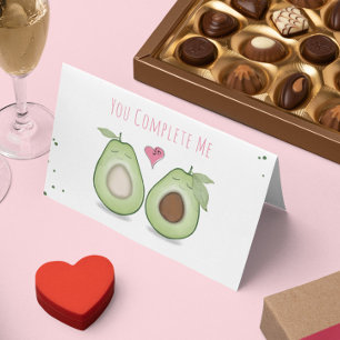 Happy Valentine's Day Niedlich Funny Simple Avocad Karte