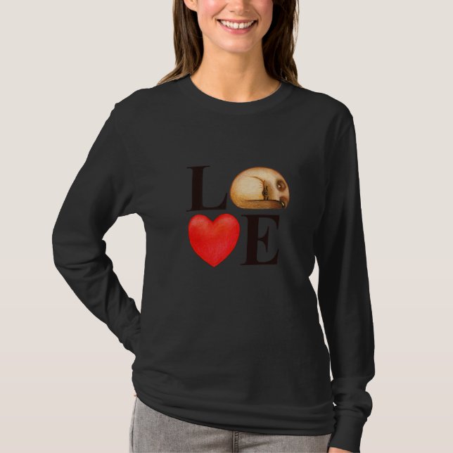 Happy Valentines Day Niedlich Heart Cat Liebe T-Shirt (Vorderseite)