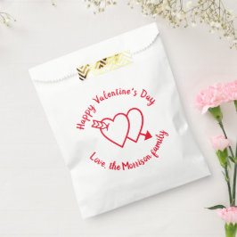 Happy Valentine's Day niedliche Herzen Zolltext Geschenktütchen