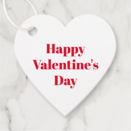 Happy Valentine's Day niedliches rotes und weißes  Geschenkanhänger