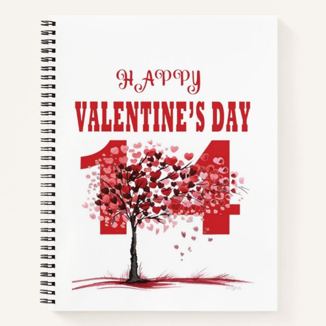 Happy Valentine's Day Notebooks & Writing Pads Notizbuch (Vorderseite)