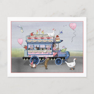 Happy Valentine's Day Omnibus Postkarte