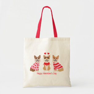 Happy Valentines Day Pembroke Welsh Corgi Hunde Tragetasche