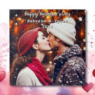 Happy Valentine's Day Personalisiertes Foto & Name Puzzle