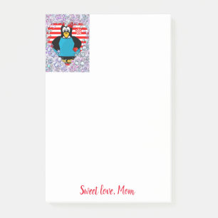 Happy Valentine's Day Pinguin Post it Note Post-it Klebezettel