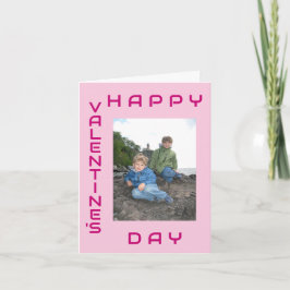 Happy Valentine's Day Pink Editable Holiday Foto Karte
