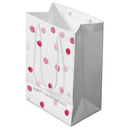 HAPPY VALENTINES DAY Pink Polka Dots Sweet Liebe Mittlere Geschenktüte