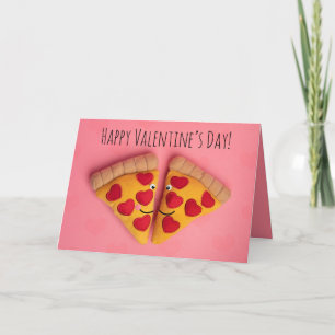 Happy Valentine's Day Pizza Liebe Slices Spaß Feiertagskarte