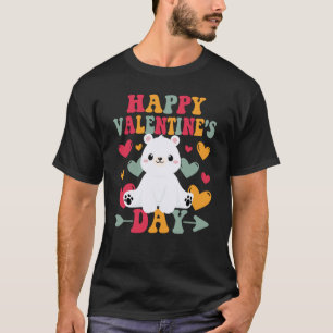 Happy Valentines Day Polar Bear Herzstück Liebe T-Shirt
