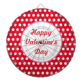 Happy Valentine's Day Polka Dot Dartboard (rot) Dartscheibe