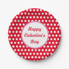 Happy Valentine's Day Polka Dot Paper Teller (rot)