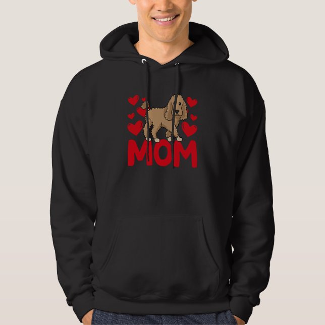 Happy Valentine's Day Poodle Mom Mothers Day Valen Hoodie (Vorderseite)