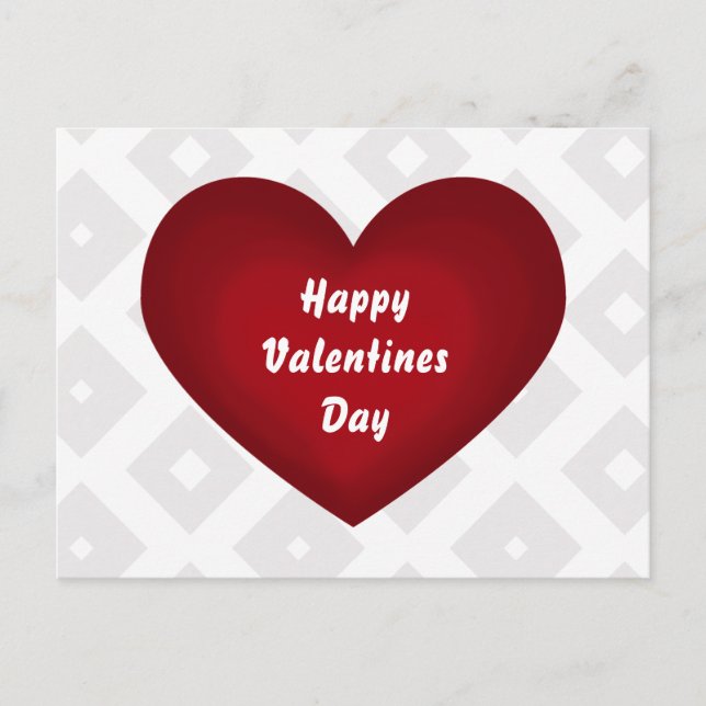 Happy Valentines Day Postcard Feiertagspostkarte (Vorderseite)