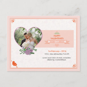 Happy Valentine's Day Postcard Feiertagspostkarte