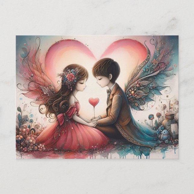 Happy Valentines Day Postcard Postkarte (Vorderseite)