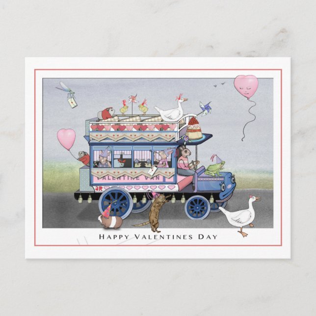 Happy Valentines Day Postcard Postkarte (Vorderseite)