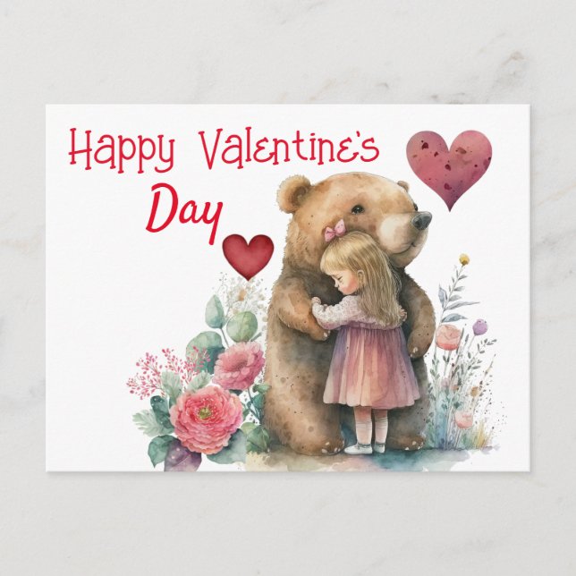 Happy Valentine's Day Postcard Postkarte (Vorderseite)