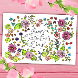 Happy Valentine's Day Postcard von Nicole Janes Postkarte