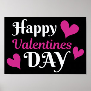 Happy valentines day poster