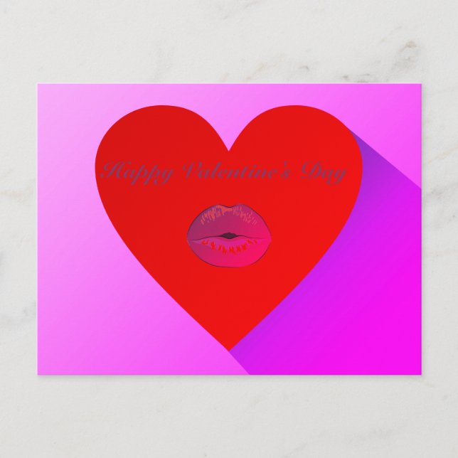 Happy Valentine's Day Postkarte (Vorderseite)