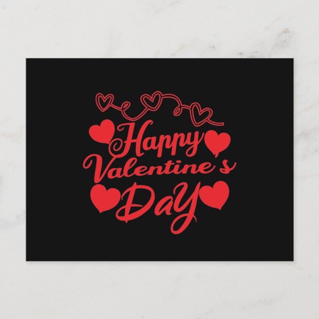 Happy Valentine's Day Postkarte (Vorderseite)