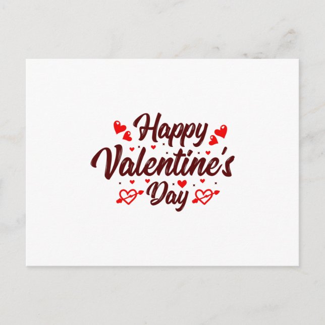 Happy Valentine's Day Postkarte (Vorderseite)