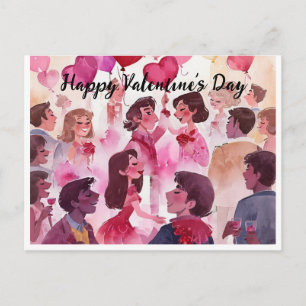 Happy Valentine's Day Postkarte