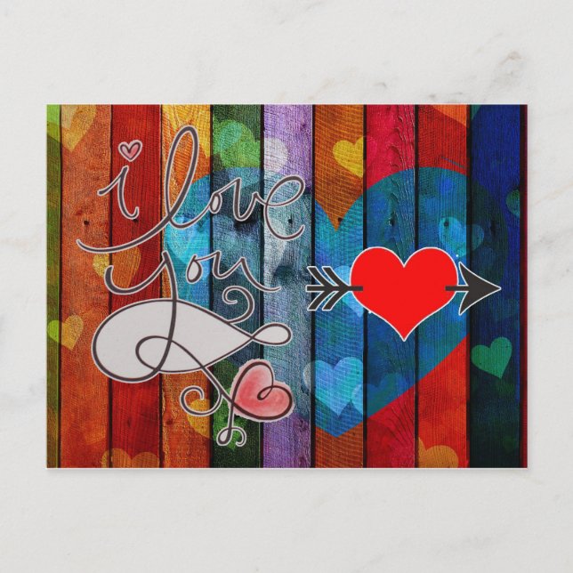 Happy Valentine's Day Postkarte (Vorderseite)