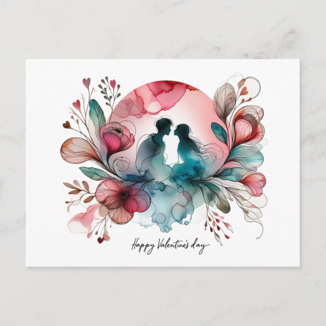 Happy Valentines Day Postkarten (Vorderseite)