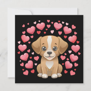 Happy Valentine's Day Puppy Feiertagskarte