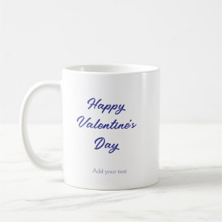 Happy Valentine's day purple name add message text Kaffeetasse
