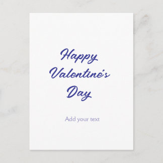 Happy Valentine's day purple name add message text Postkarte