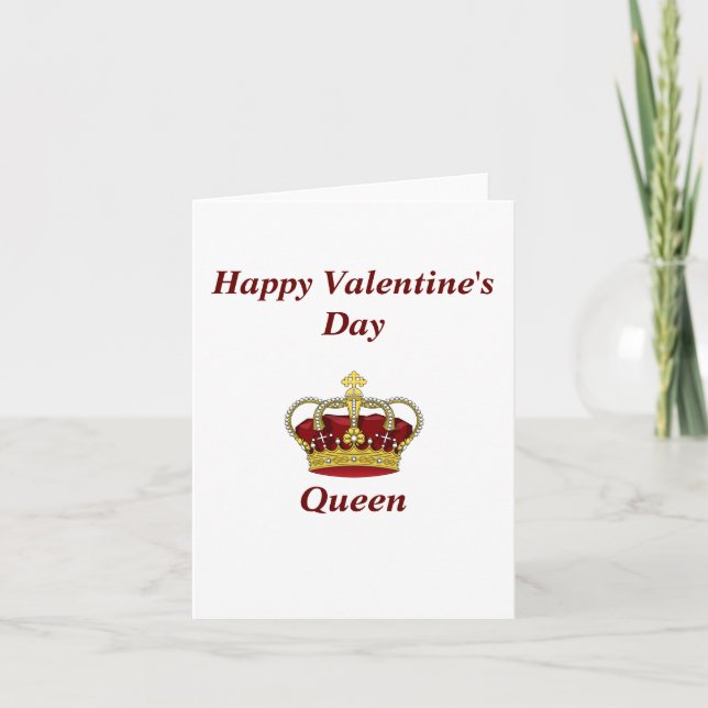 Happy Valentine's Day Queen Karte (Vorderseite)