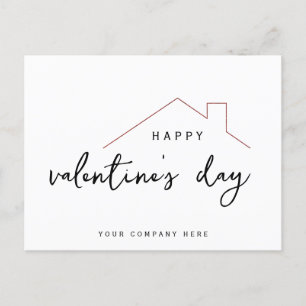 Happy Valentine's Day Realty House Postkarte